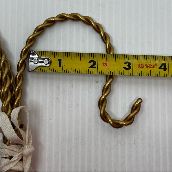 Anthropologie Terrain Twisted Brass Stocking Holders Set Of 4 NEW - Picture 8 of 8